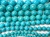Simulated Turquoise Round Beads, 16 inches, temporary strung