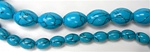 Simulated Turquoise Oval Beads, 16 inches, temporary strung