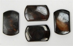 Genuine Mother of Pearl Black Rounded Rectangle, 15x23mm