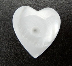 Mother of Pearl Heart Pendants Earrings with half drilled center for stone