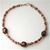 Red/Amber Glass Indian Bead Choker with Brass Accents.  A bargain at $5.00  CHB102