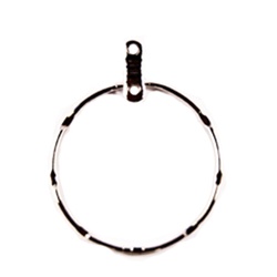Circle Dangle Earring/Necklace Finding Nickel  26mm