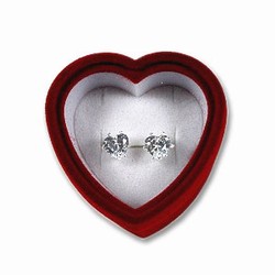 CZ Heart Earrings