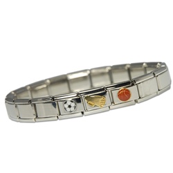 Italian Styled Link Charm Bracelet