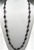 Chico's Stone and Metal Fashion Necklace, 36" with extender, Violet/GunMetal