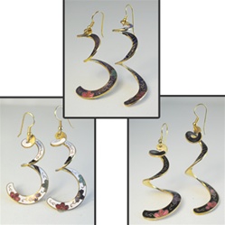 Wholesale Assorted Cloisonne Dangle Earrings Beautiful cloisonne enamel earrings come in assorted colors. (1 dozen minimum)