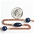 Vintage Copper Curb Chain Blue Bead