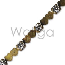 Siam and Aurum Rhinestone Chain