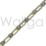 Wholesale Swarovski Fancy Rhinestone Chain - Brass Rectangle Chain- Available in Crystal & Fushia