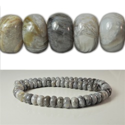 Genuine Gray Agate Beads