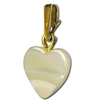 Wholesale MOP Heart Pendant Elegant mother of pearl heart pendant, 10x9mm. (1 dozen minimum)