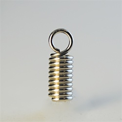 Wholesale Silver Spring Ends. 6mm from base to top of loop, 1 gross minimum. (144pcs)