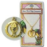 Wholesale Religious Communion Card & Necklace First communion gift card & necklace 18" (6 pcs minimum)