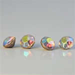 Wholesale 16SS Rhinestones Crystal AB pointed back with foil 3.5mm. Over 1000 pieces, 50grams.