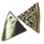 Genuine Abalone Pendant Triangle shell pendants. Front and back shown, inside polished. Sizes vary 1". (10 pcs minimum)