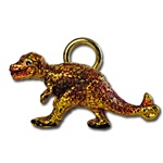 Wholesale Gold & Red Dinosaur Pendant Playful dinosaur pendant 1"x 1/2". (10 pcs minimum)