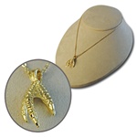 Wholesale Gold Claw Pendant Necklace Intriguing claw pendant on 18" chain. Claw may hold 10-12mm ball or bead. (12pcs minimum)