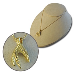 Wholesale Gold Claw Pendant Necklace Intriguing claw pendant on 18" chain. Claw may hold 10-12mm ball or bead. (12pcs minimum)