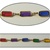 Rectangle Crystal Lucite Chain Multi colored crystal lucite stones in gold plated setting,10x6mm, sold in 10 Feet minimum lengths.