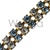 Double Row Light Sapphire and Crystal Rhinestone Chain