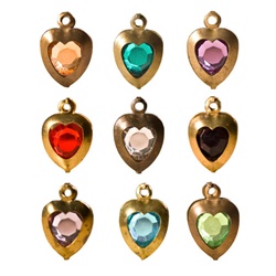 Lucite Channel Heart,  Asst. Colors
