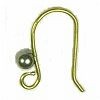 Ear Wire - Brass pearl