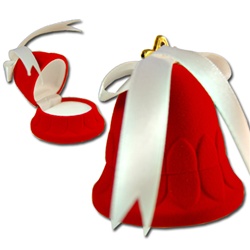 Ring,Earring, pendant Box - Bell with Ribbon