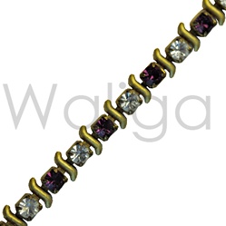 Wholesale Swarovski Fancy Rhinestone Chain - Montana & Crystal Amethyst Fancy