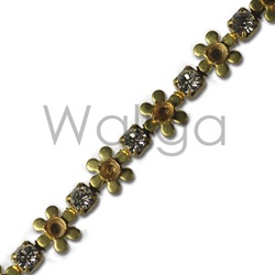Flower with Crystal Rhinestone Chain