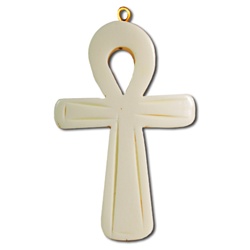 Genuine Bone Anka Cross Charm