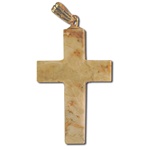 Genuine Marble Cross Charm