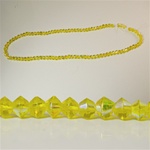 Glass Bi-cone Jonquil Beads