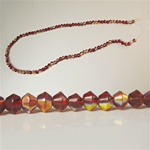 Glass Bi-cone Siam Beads