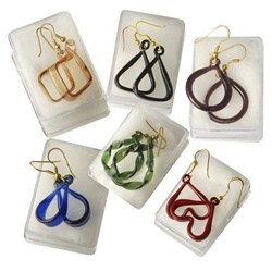 Genuine hand blown glass earrings