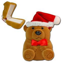 Ring,Earring, pendant Box - Bear with Hat