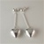 sterling silver dangle heart earrings