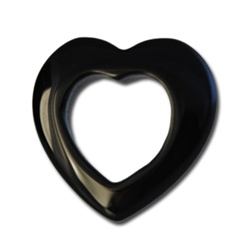 Black Onyx Floating Heart Pendant