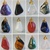 Genuine Semi Precious Pendants  Beautiful assorted pendants, average size is 1", rose quartz, amethyst, red jasper and many more. (1 dozen minimum)