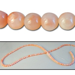 Wholesale Coral Beads Genuine coral beads, 3.5mm-4mm, sold by the strand, (132 beads per strand).