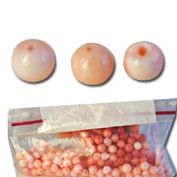 Wholesale Coral Beads Genuine loose coral beads, 4.5mm - 5mm, (25 pcs minimum)