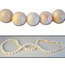Wholesale Coral Beads Genuine angel hair coral beads, 6mm, sold by the strand, (70 beads per strand).