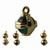 Gold Plated Pendant with Colorful Balls