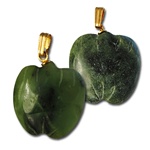 Genuine Jade Apple Pendant Beautiful genuine jade apple pendant. 7/8" wide. (1 dozen minimum)
