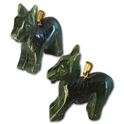 Genuine Jade Donkey Pendant Carved genuine jade donkey pendant. 1" x 1". (1 dozen minimum)