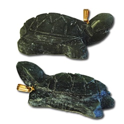 Genuine Jade Turtle Pendant Carved genuine jade turtle pendant. 1 1/8" x 1/2". (1 dozen minimum)