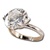 Lady's High Quality Cubic Zirconia Rings</B><br>Silver Plated Ring with Lg Crystal Center Stone L202