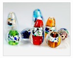 Foiled Glass Lamp Work Beads