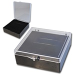 Wholesale Lucite Box Comes with black velvet insert for rings, earrings or pendants. 3"x 3". (Minimum order is 12 Dozen for $60.00)