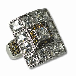 Ladies cubic zirconia ring