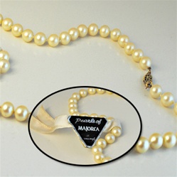 Genuine Pearls of MAJORCA Necklace Captivating 8mm pearls made in Spain, 18" long.